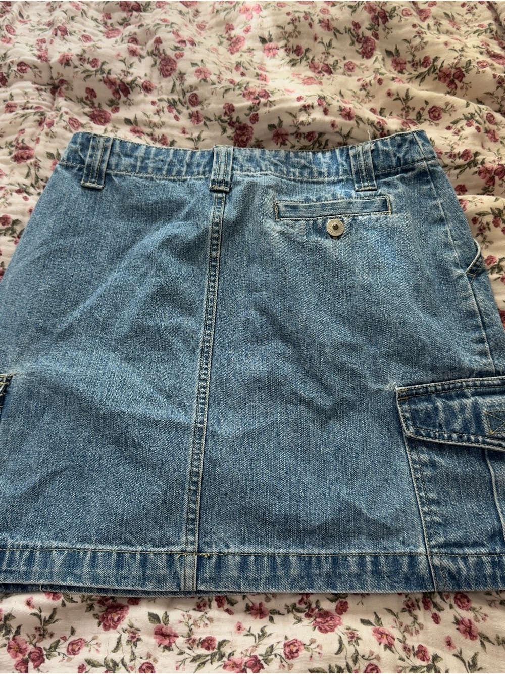 Vintage Classic Blue Denim Mini Skirt - Casual Women's Skirt - Picture 7 of 7